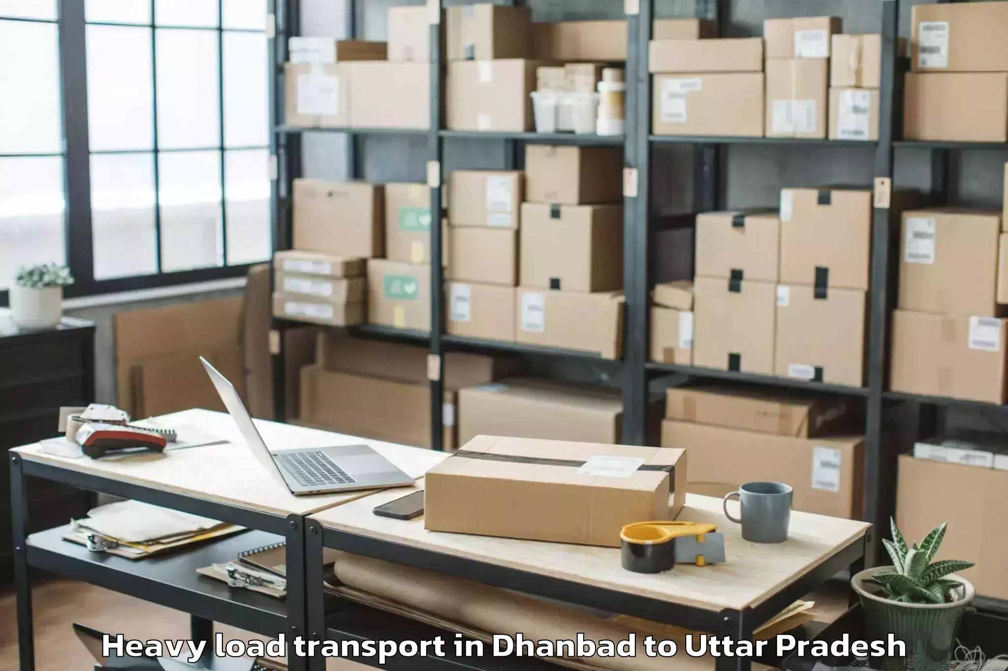 Easy Dhanbad to Maniar Heavy Load Transport Booking